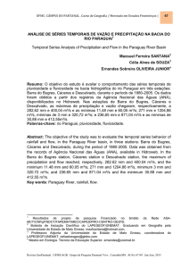 ANÁLISE DE SÉRIES TEMPORAIS DE VAZÃO E PRECIPITAÇÃO