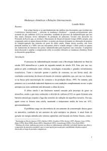 Mudanças climáticas e Relações Internacionais.