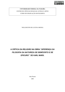 diferença da filosofia da natureza de demócrito e de