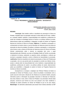 prevenindo o câncer de próstata: “um desafio à