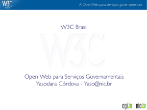 W3C Brasil Open Web para Serviços Governamentais Yasodara