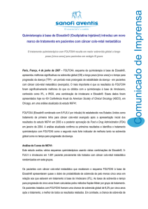 Quimioterapia à base de Eloxatin® (Oxaliplatina Injetável) introduz