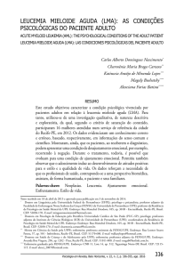 leucemia mieloide aguda (lma): as condições psicológicas do