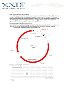 pIDTSmart, Kanamycin resistance