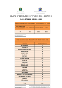 BOLETIM EPIDEMIOLÓGICO Nº 17 VÍRUS ZIKA – SEMANA 50