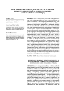 perfil epidemiológico e avaliação nutricional de pacientes em