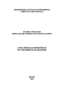 A influência da resistência no tratamento da neurose
