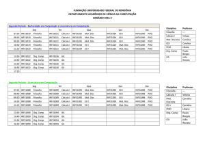 Horário 2016/2 - Departamento Acadêmico de Ciência da