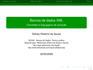 Bancos de dados XML - Conceitos e linguagens de consulta