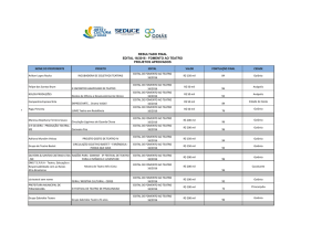 Resultado Final Fomento ao Teatro