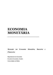 economia monetária - Universidade do Minho