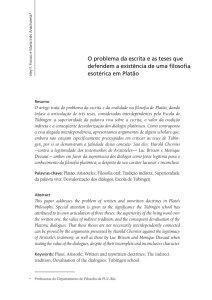 O problema da escrita e as teses que defendem a existência de