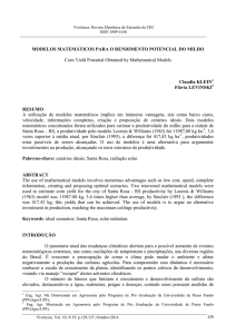 modelos matemáticos para o rendimento