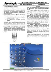 SISTEMA OPERACIONAL WINDOWS XP