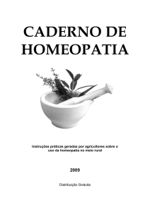 Caderno de Homeopatia - Associação de Agricultura Orgânica