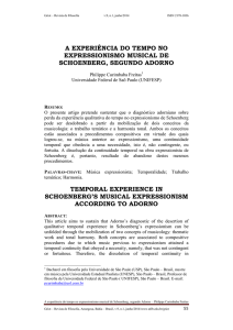 a experiência do tempo no expressionismo musical de schoenberg