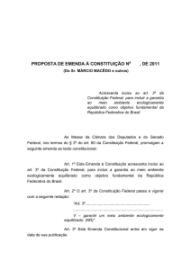 proposta de emenda à constituição nº , de 199