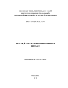 a utilização das geotecnologias no ensino de geografia