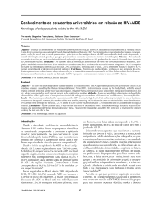 Conhecimento de estudantes universitários em relação ao