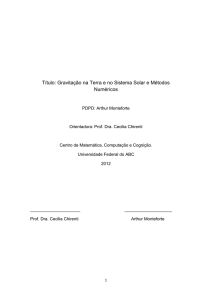 Título: Gravitação na Terra e no Sistema Solar e Métodos Numéricos