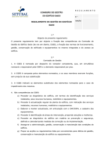 regulamento de gestão do edifício e equipamentos