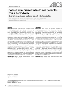 Doença renal crônica: relação dos pacientes com a