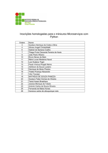 Inscrições homologadas para o minicurso Microserviços com Python