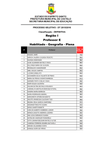 Região I Professor E Habilitado - Geografia