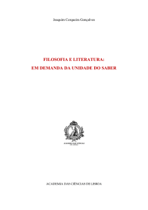 filosofia e literatura - Academia das Ciências de Lisboa