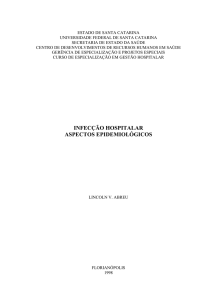infecção hospitalar aspectos epidemiológicos