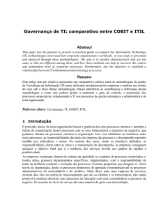Governança de TI: comparativo entre COBIT e ITIL