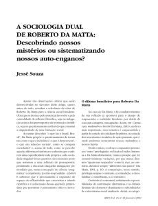 A SOCIOLOGIA DUAL DE ROBERTO DA MATTA