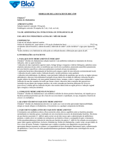 MODELO DE BULA DO PACIENTE RDC 47/09 Clindarix® fosfato