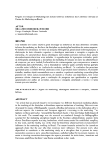 Um Estudo Sobre as Origens e Evolução do Marketing: as