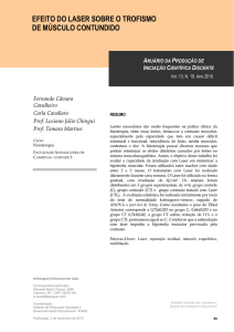 EFEITO DO LASER SOBRE O TROFISMO DE MÚSCULO