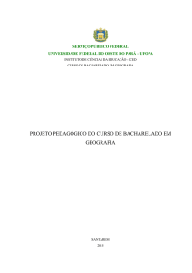 projeto pedagógico do curso de bacharelado em geografia