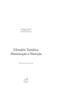 Glossário Temático Alimentação e Nutrição