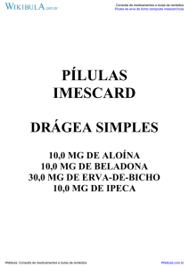 Bula Pilulas de erva de bicho composta imescard