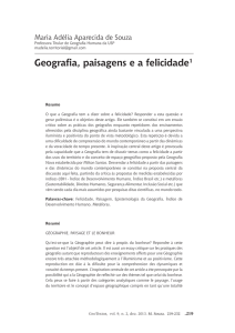 Geografia, paisagens e a felicidade1