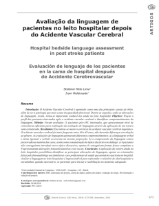 Avaliação da linguagem de pacientes no leito hospitalar depois do