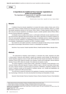 A importância da medida da força muscular respiratória