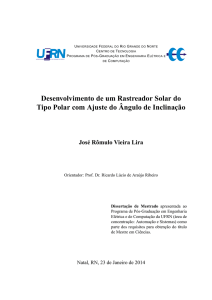 Desenvolvimento de um Rastreador Solar do Tipo Polar com Ajuste