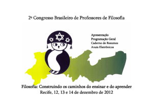 2º Congresso Brasileiro de Professores de Filosofia 2º Congresso