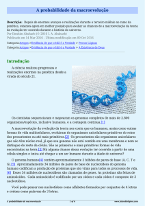 A probabilidade da macroevolução