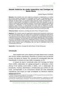 Estudo histórico do modo imperativo nas Cantigas
