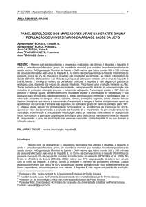 painel sorológico dos marcadores virais da hepatite b numa