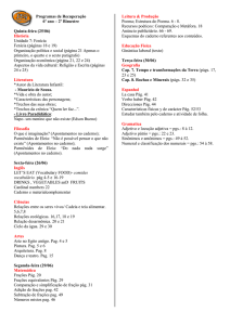 Programas de Recuperação 6º ano – 2º Bimestre Quinta