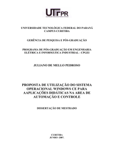 proposta de utilização do sistema operacional windows ce