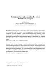 Unidade e diversidade semântica dos verbos derivados