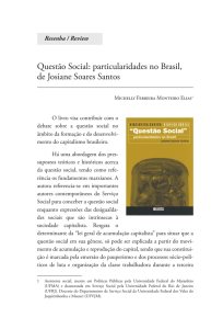 Questão Social: particularidades no Brasil, de Josiane Soares Santos